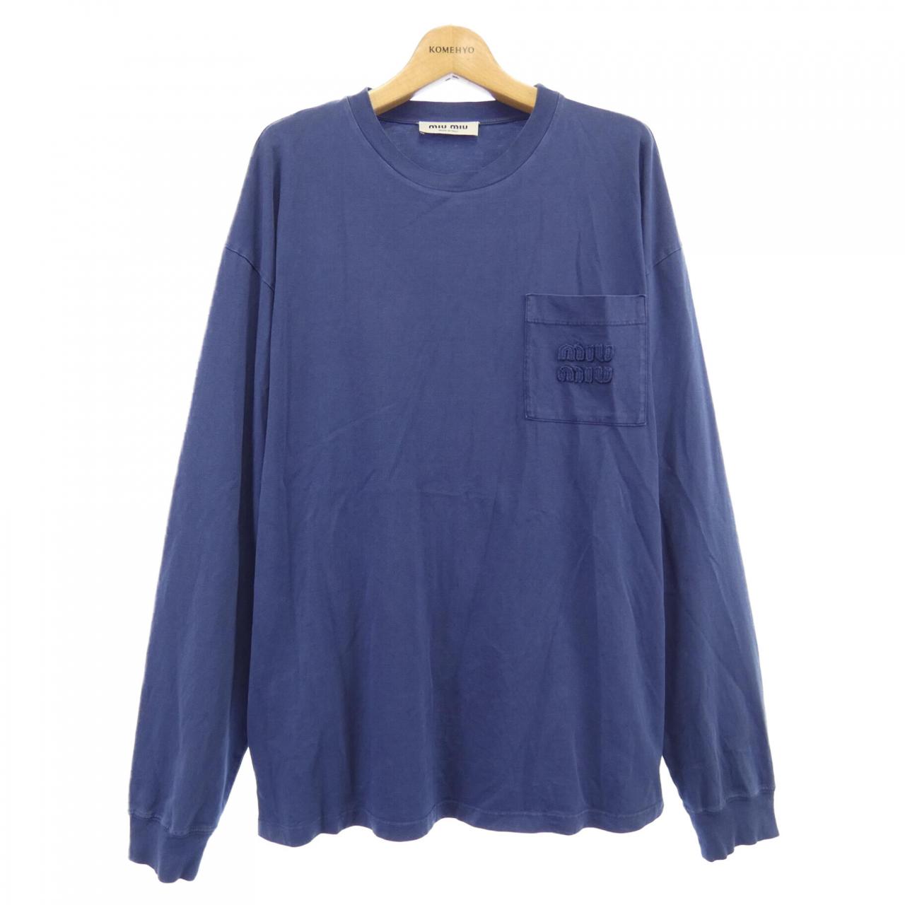 Miu Miu Garment Dye Jersey T Shirt