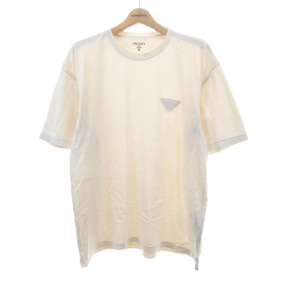 Prada Triangle Logo Cotton T Shirt