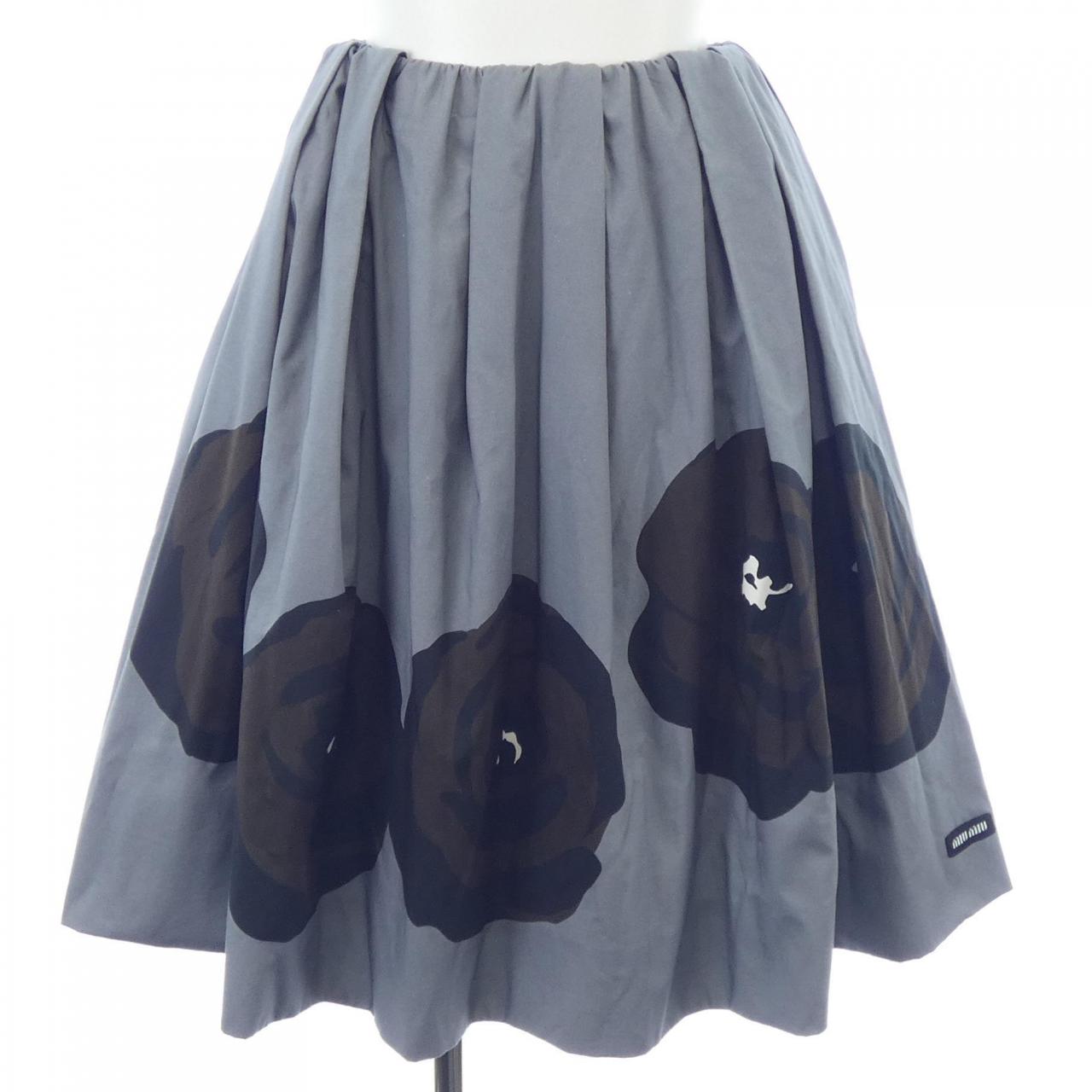 Miu Miu Poplin Jersey Skirt