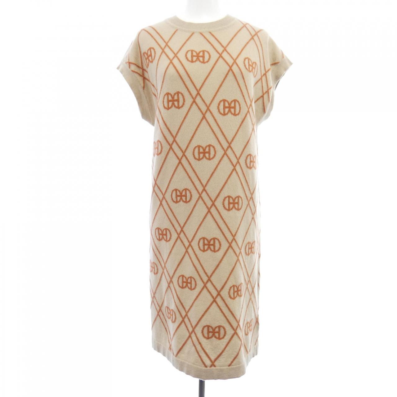 Hermes Round H Cashmere Dress