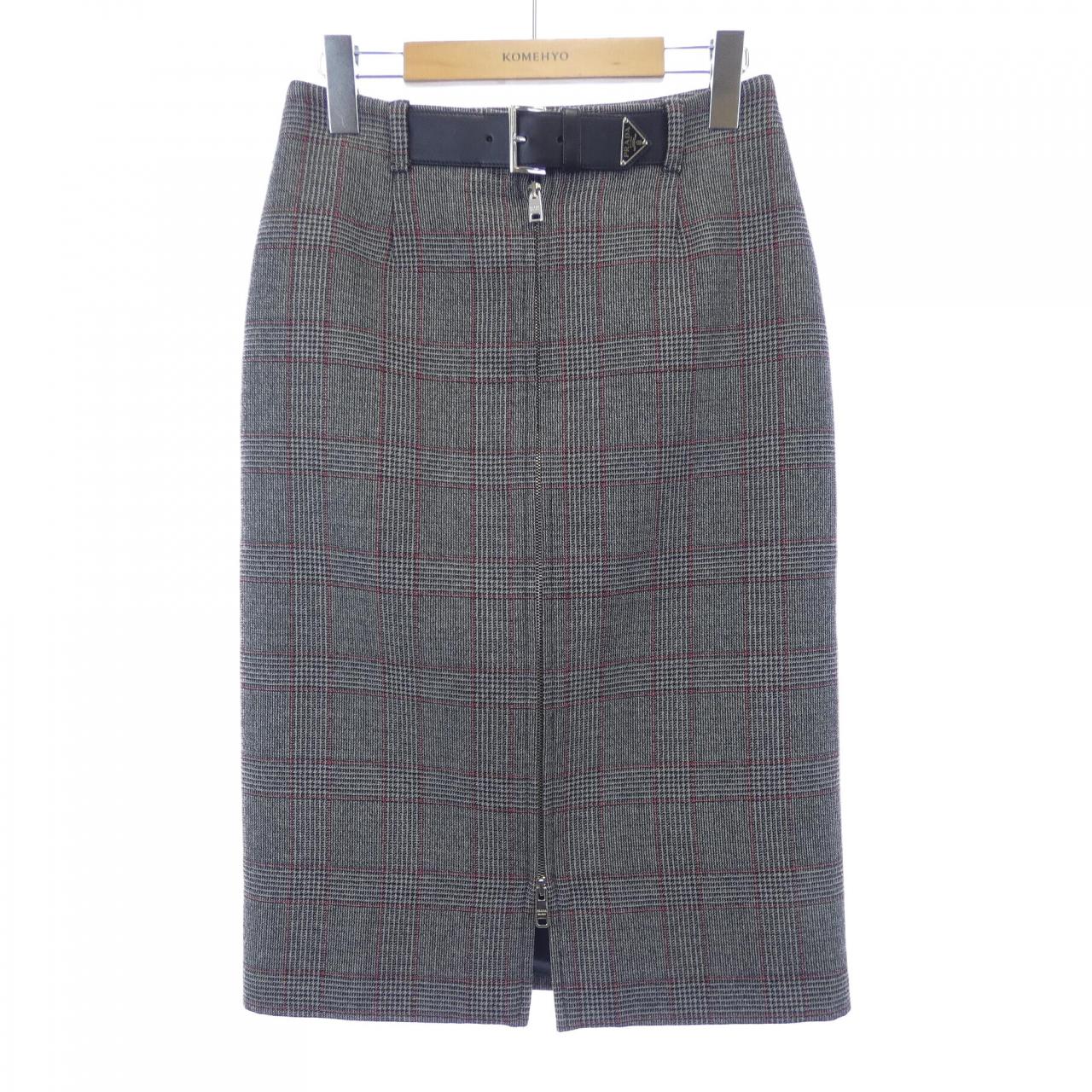 Prada Triangle Logo Skirt