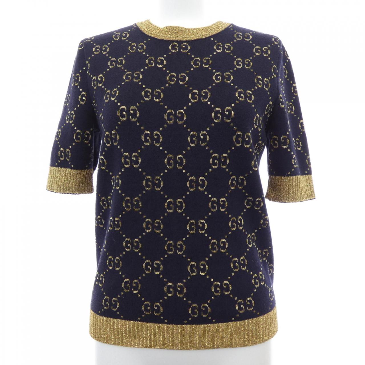 Gucci GG Cotton Glitter Knit Top