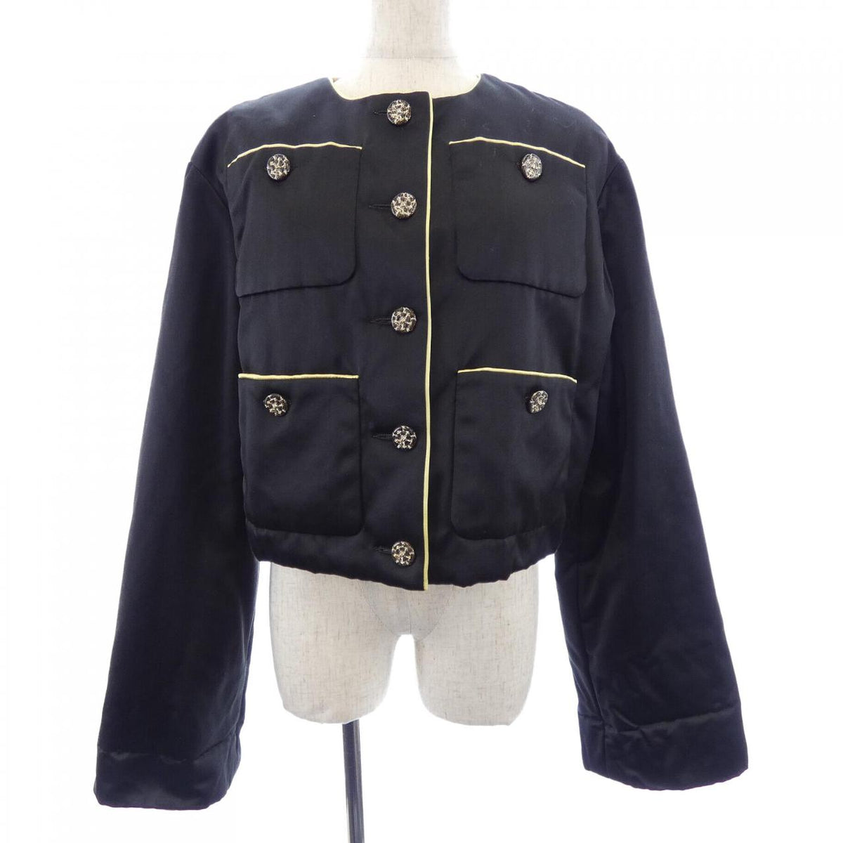Chanel Silk Collarless Jacket