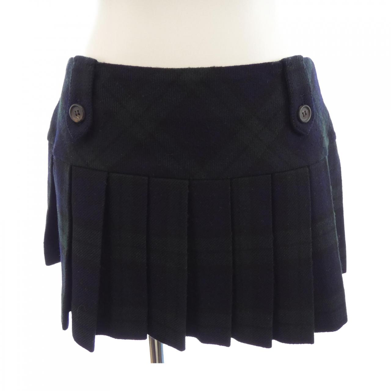 Miu Miu Check Twill Mini Skirt