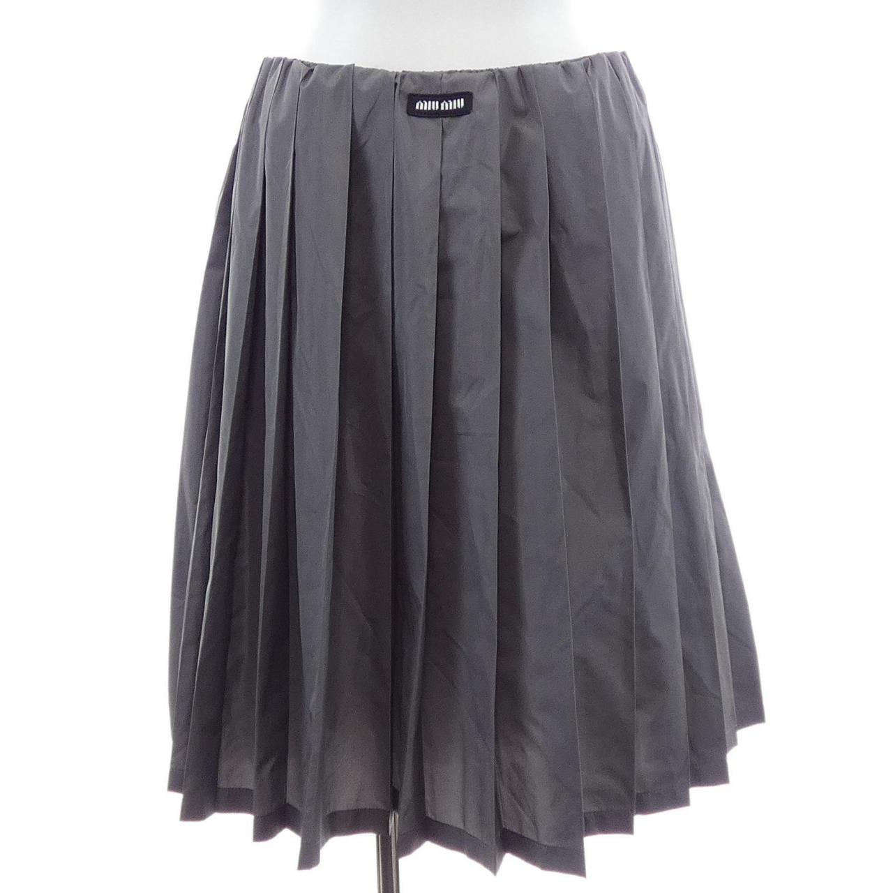 Miu Miu Technical Silk Skirt