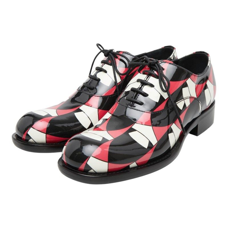 Prada Patent Leather Lace Up Shoes