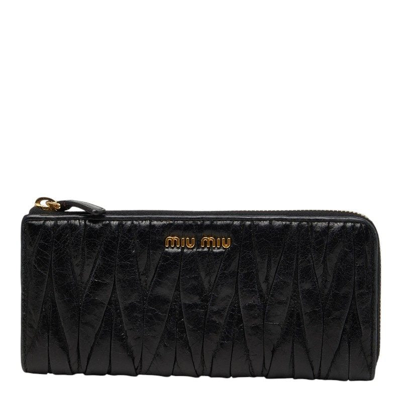 Miu Miu Matelassé Leather Long Wallet