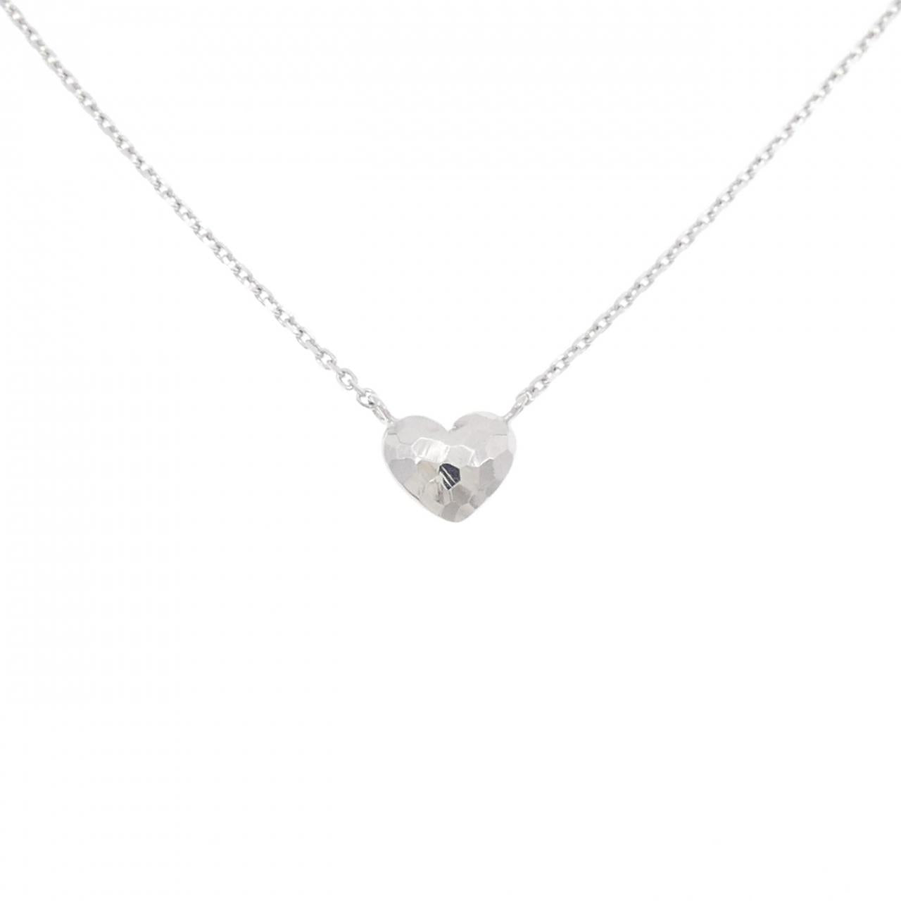 K10 White Gold Heart Necklace