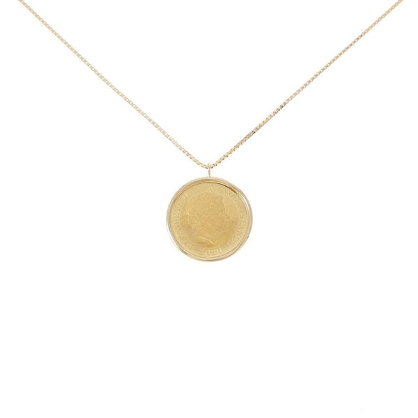 Au750 Coin Pendant Necklace