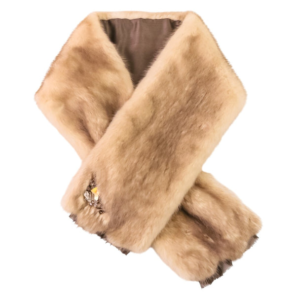 FOXEY Crystal Bijou Mink Scarf