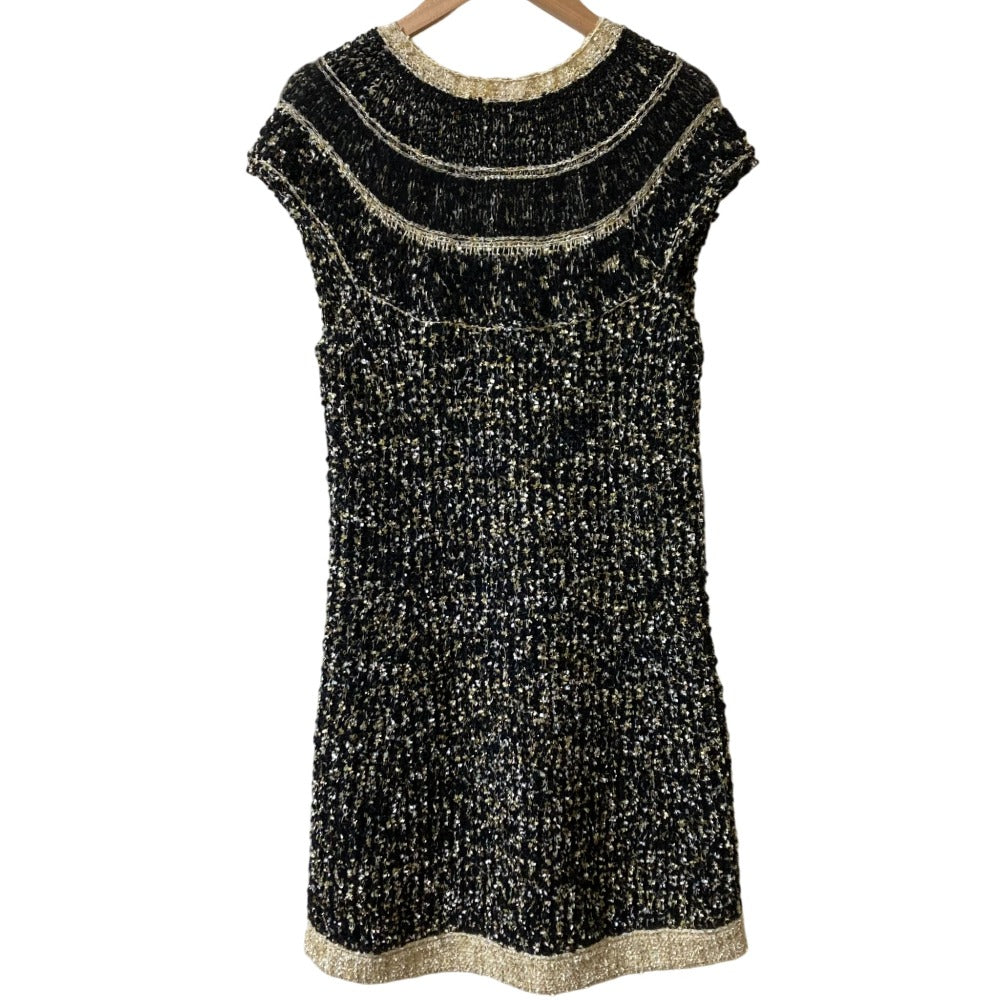 Chanel Icon Button Tweed Knit Dress