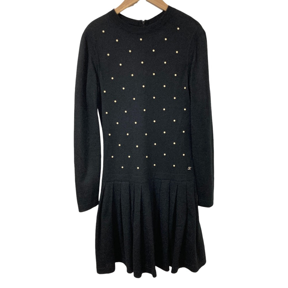 Chanel Faux Pearl Mohair Cashmere Dress