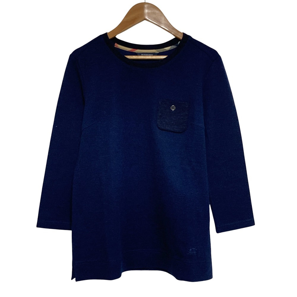 Burberry Knit Pocket Long Sleeve Knit Top