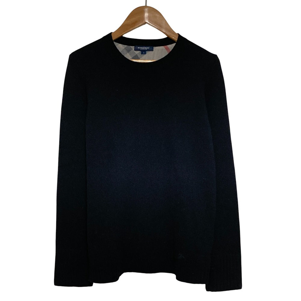 Burberry Check Lining Cashmere Blend Knit Sweater