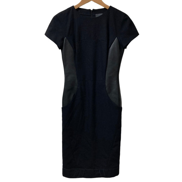 Fendi Cashmere Blend Lamb Leather Dress