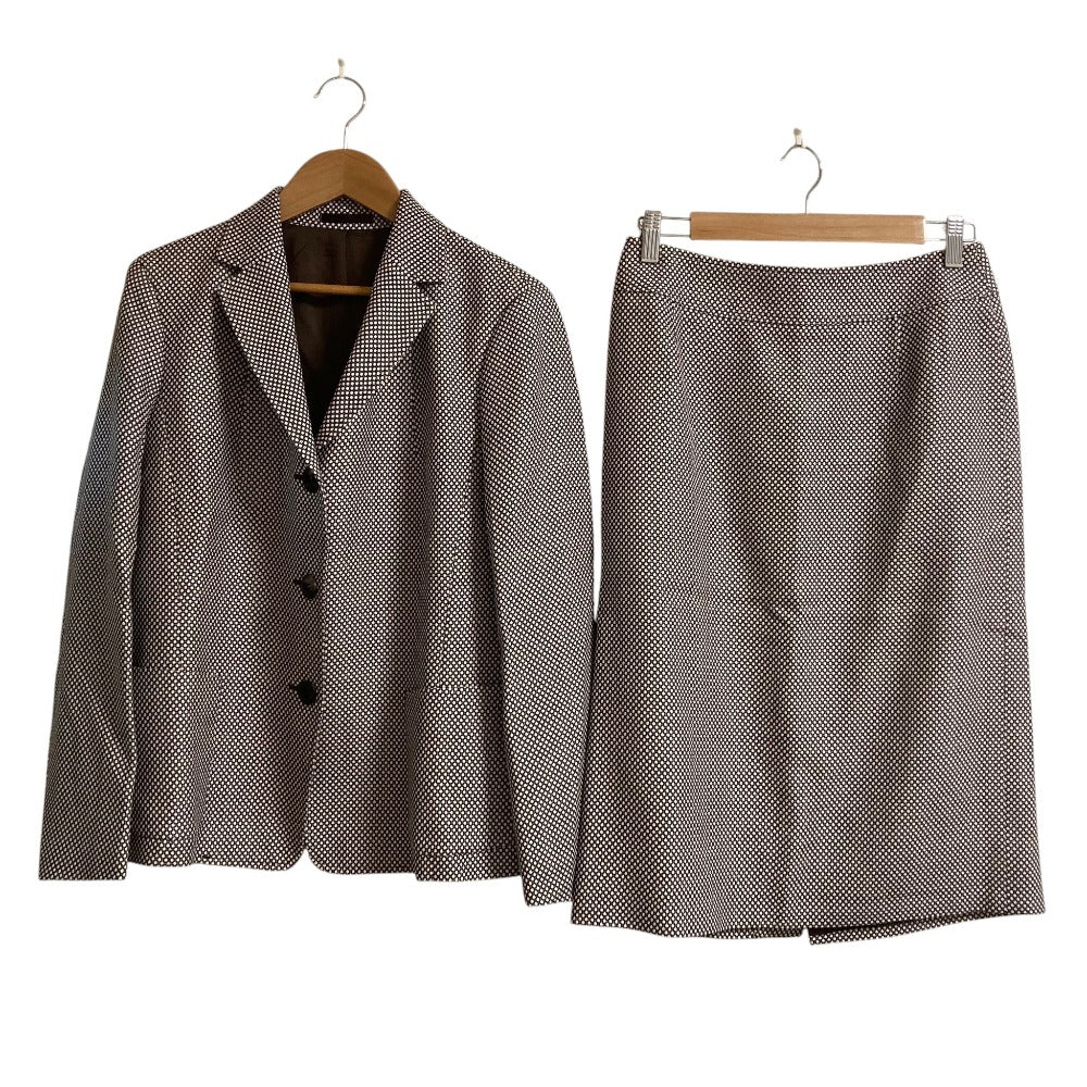 Burberry London Single Breasted Skirt Suit