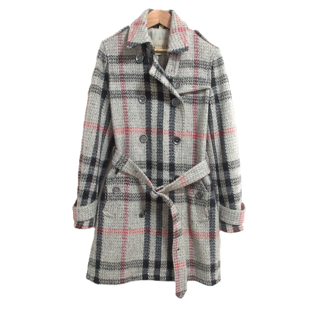 Burberry Brit Check Tweed Trench Coat