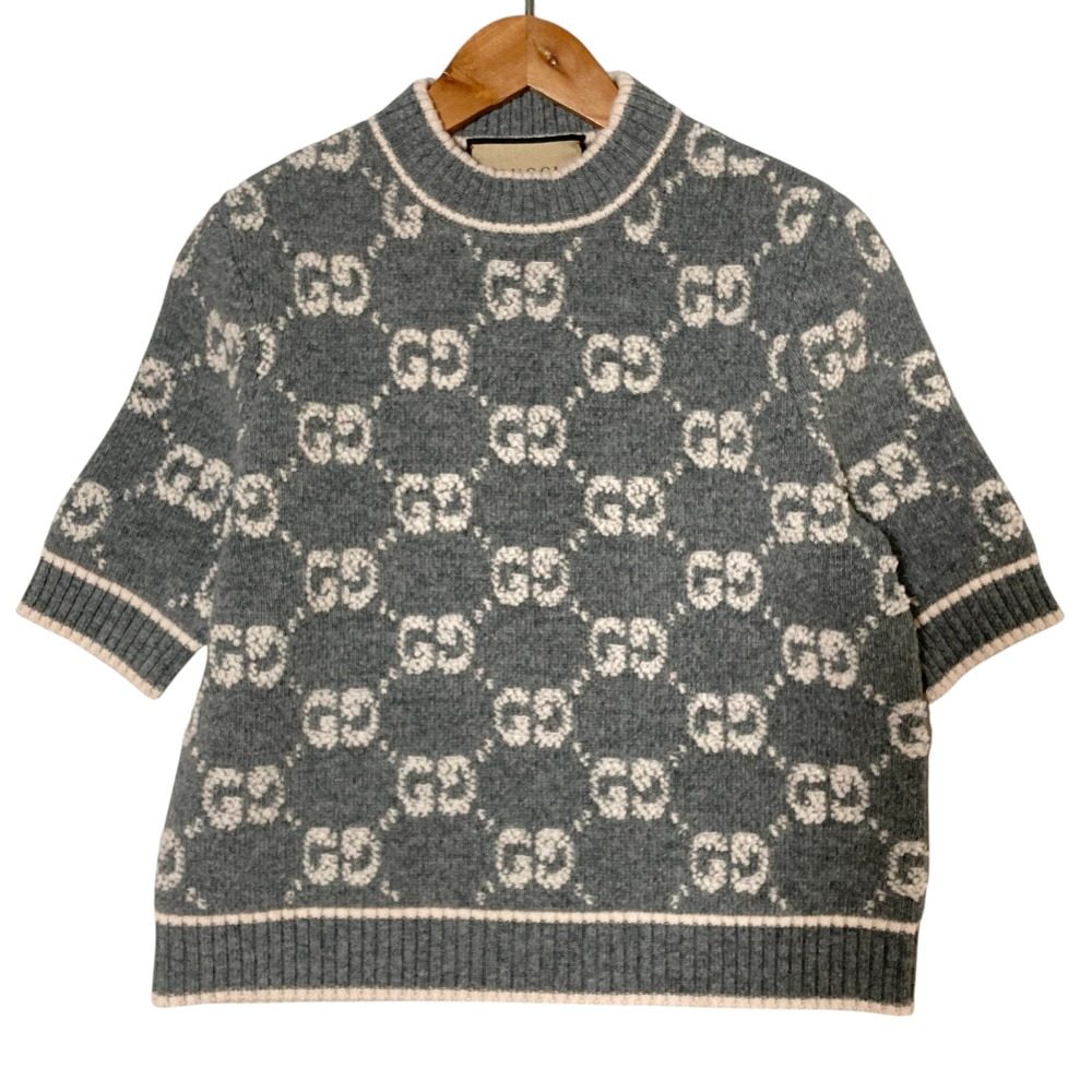 Gucci GG Boucle Wool Jacquard Top