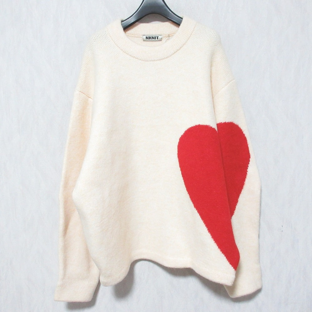 NKNIT Heart Pattern Knit Sweater