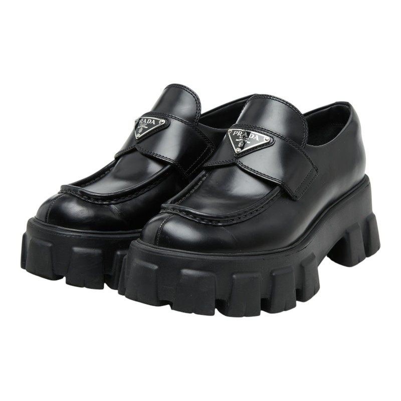 Prada Monolith Leather Loafers