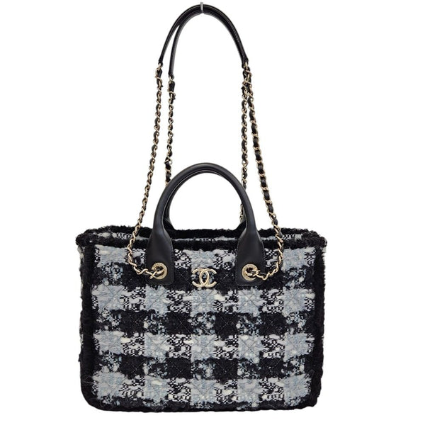 Chanel Coco Neige Tweed 2way Tote Bag
