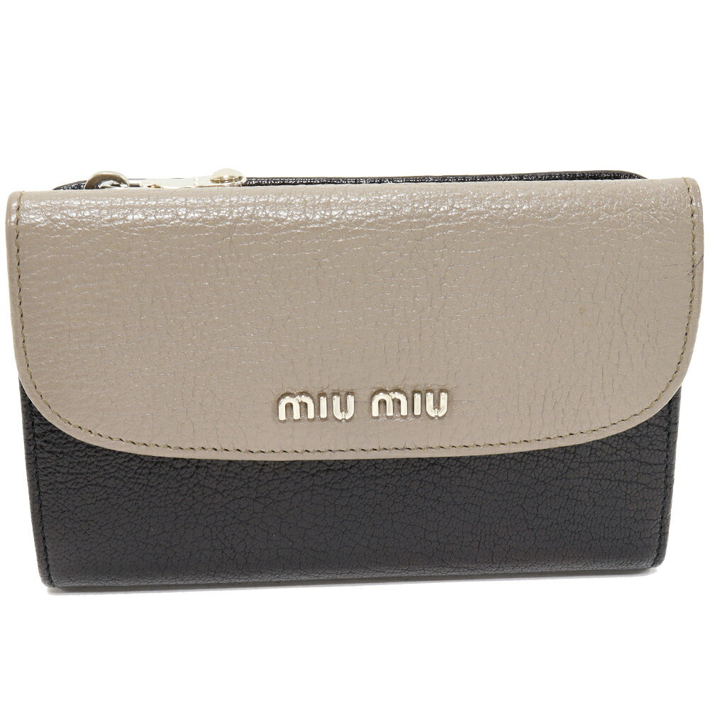 Miu Miu Madras Lamb Leather Wallet