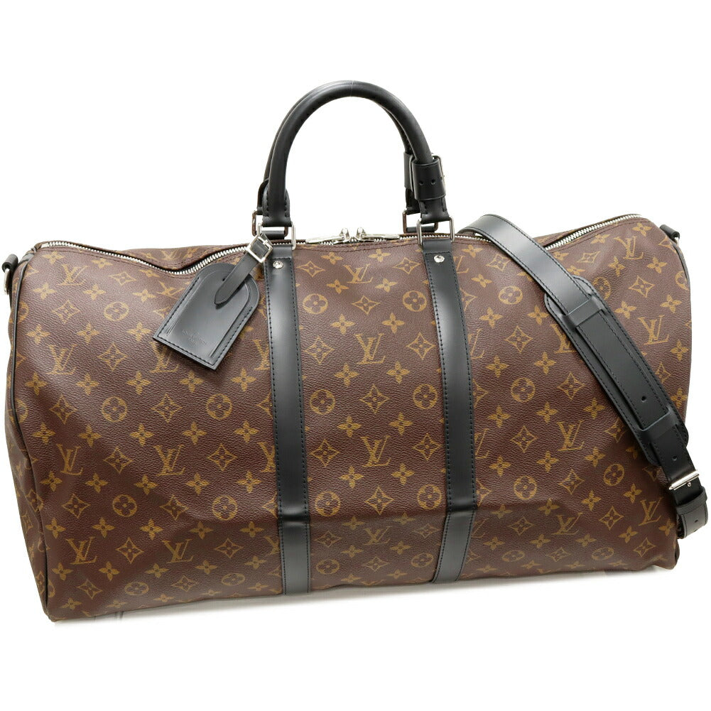 Louis Vuitton Keepall Bandouliere Monogram Macassar Boston Bag