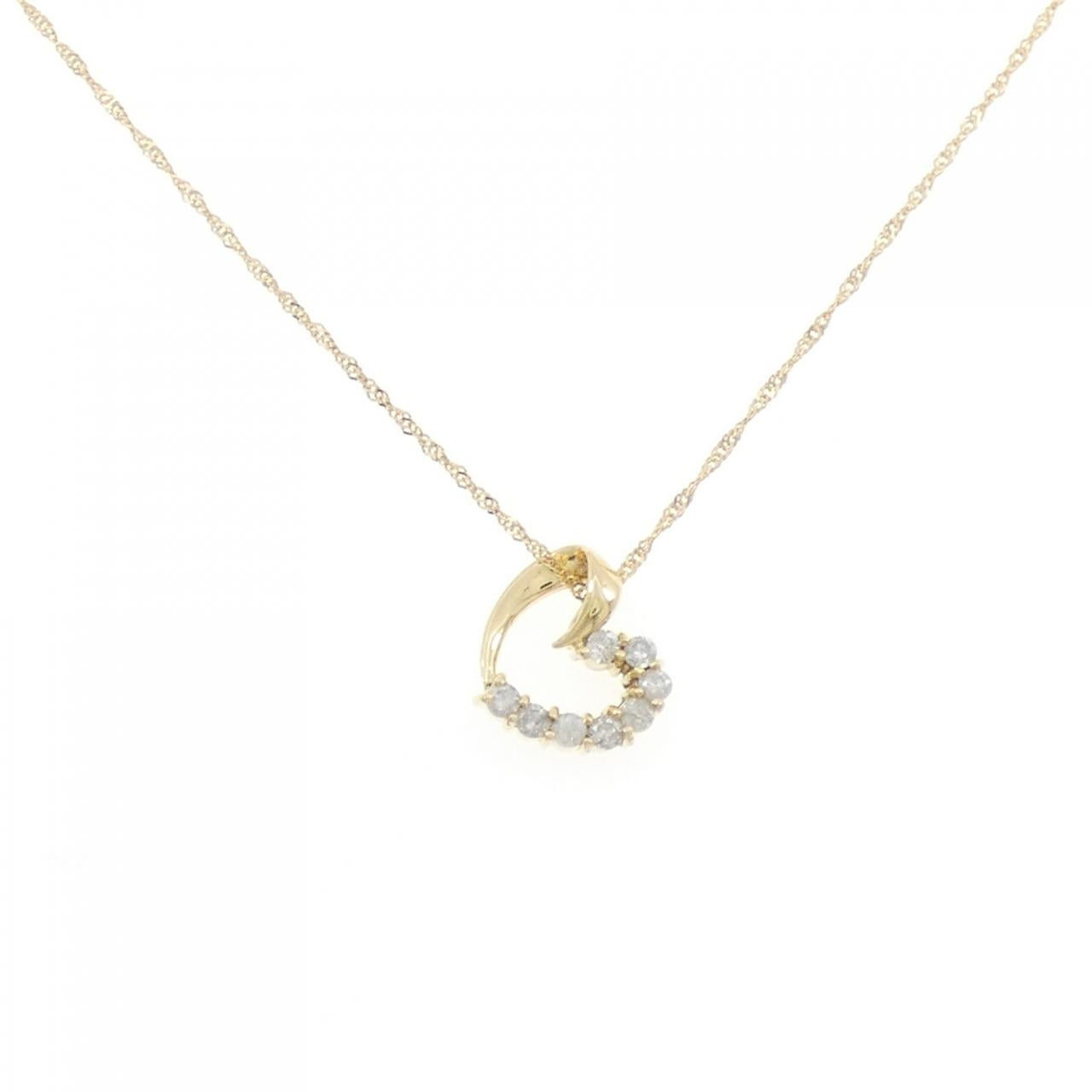 Au750 Heart Diamond Necklace