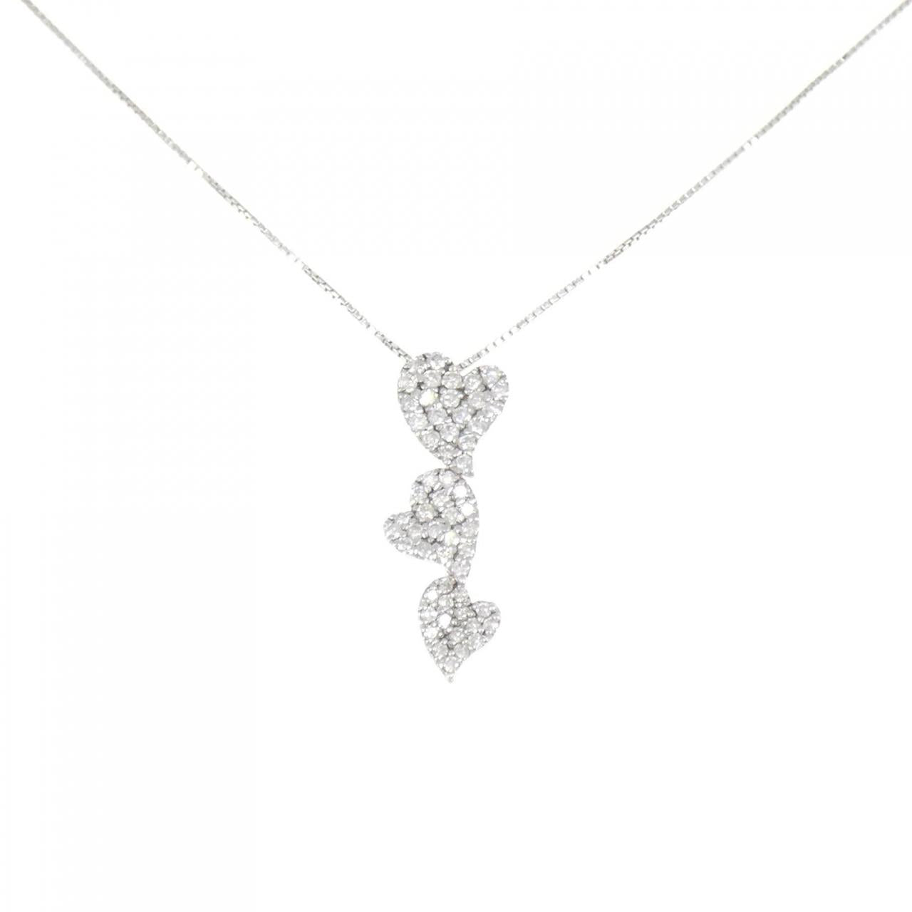 K14WG Heart Diamond Necklace