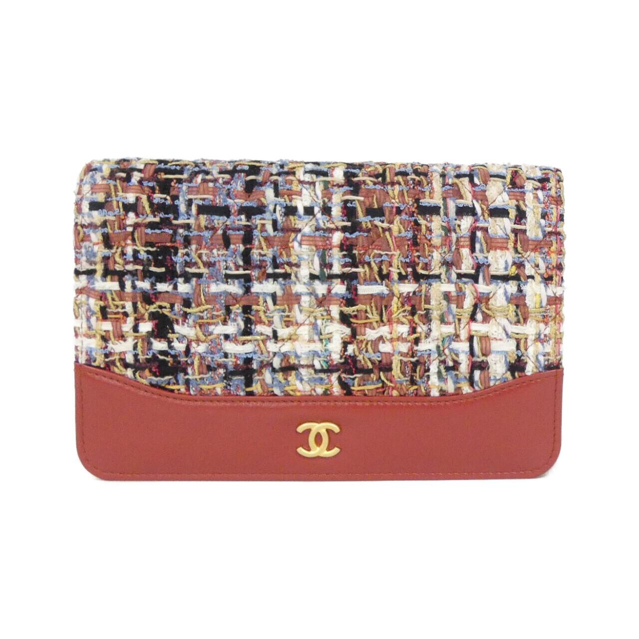 Chanel Gabrielle Line Tweed Calfskin Wallet on Chain