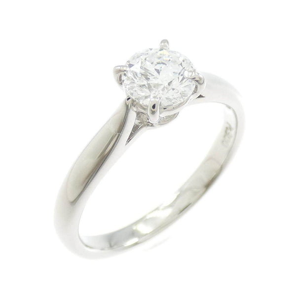 Pt900 Diamond Sapphire Ring