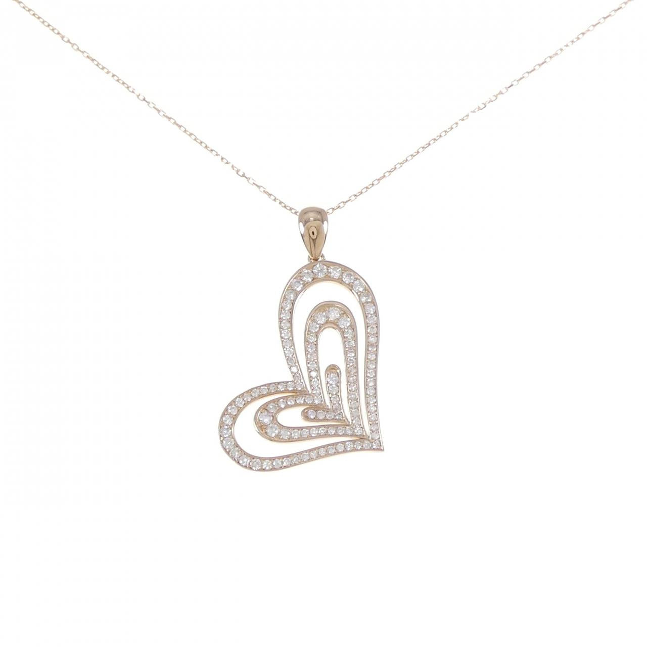 Au750 Diamond Heart Necklace