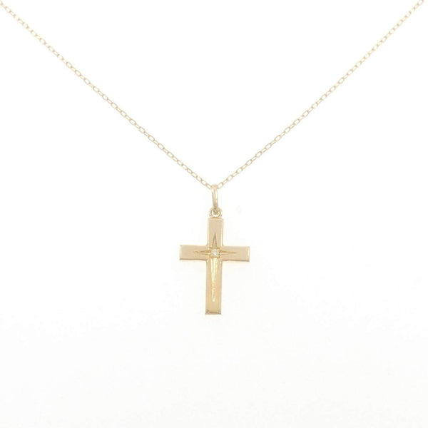 Au750 Diamond Cross Necklace