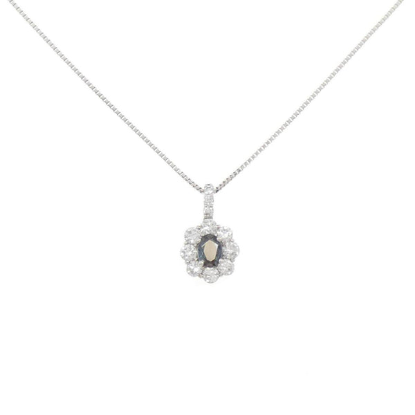 Platinum PT900 PT850 Alexandrite Diamond Necklace