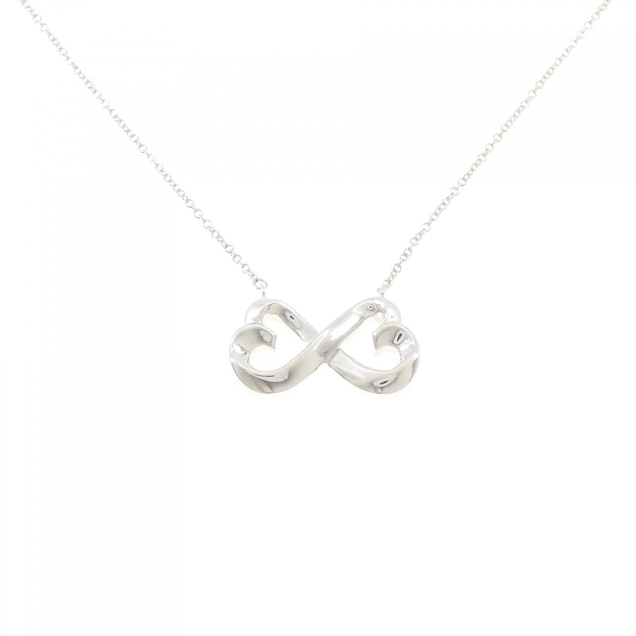 Tiffany Double Loving Heart 925 Silver Necklace