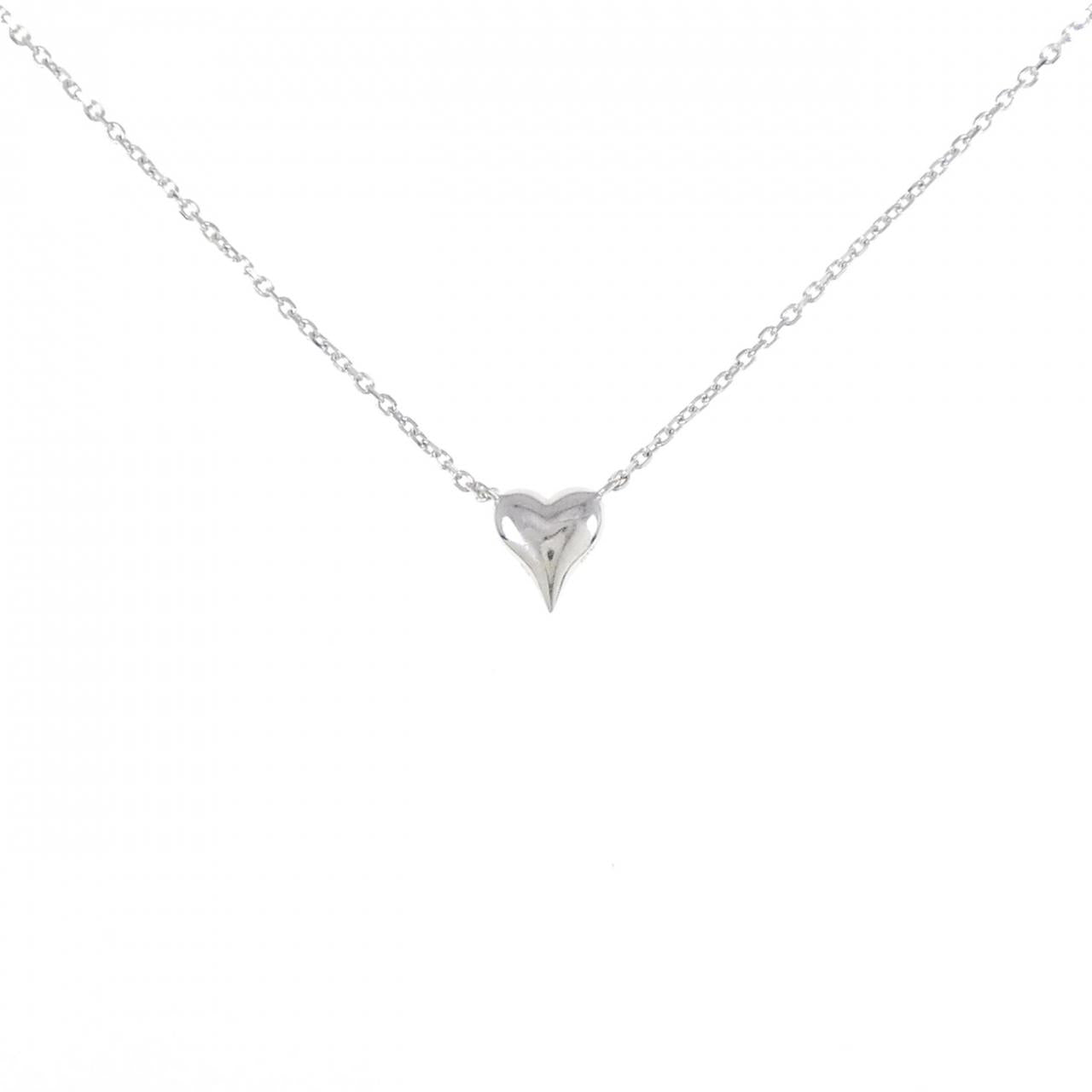 K10 White Gold Heart Necklace