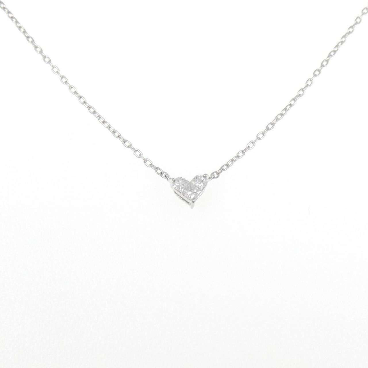 Star Jewelry Mysterious Heart Platinum Necklace