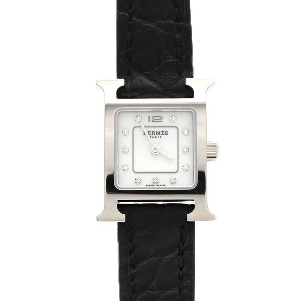 Hermes H Watch Stainless Steel Quartz Wristwatch