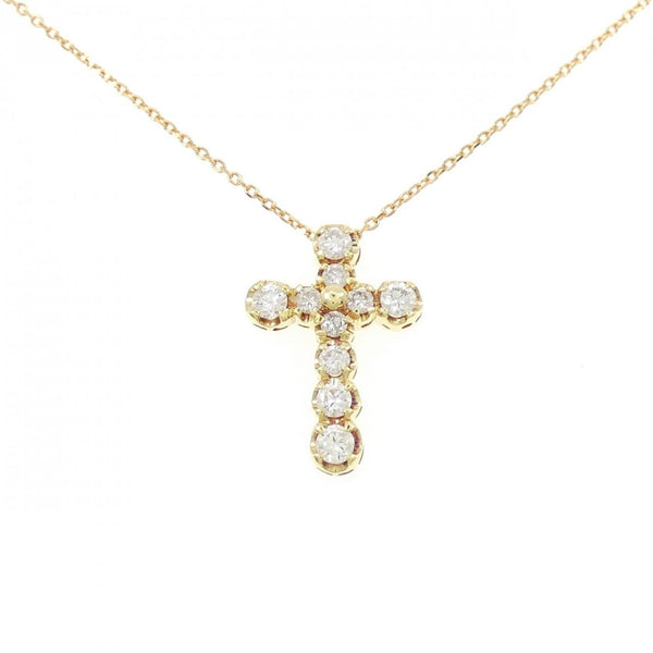 Au750 Diamond Cross Necklace