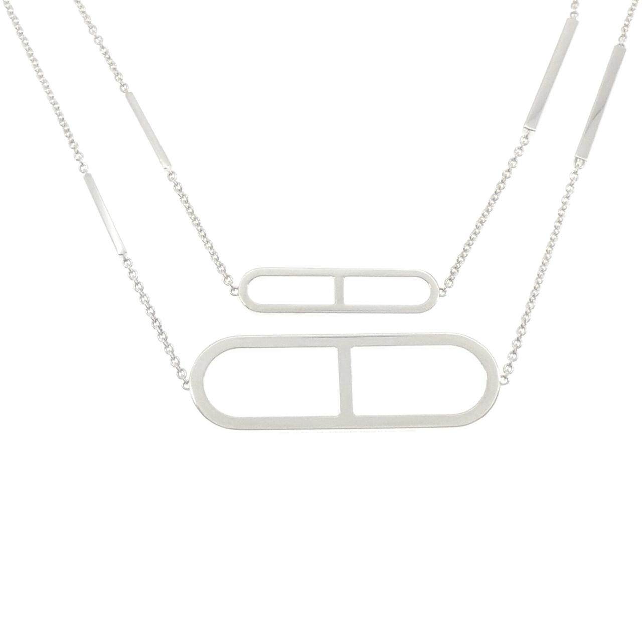 Hermes Ever Chaine d’Ancre Silver Necklace