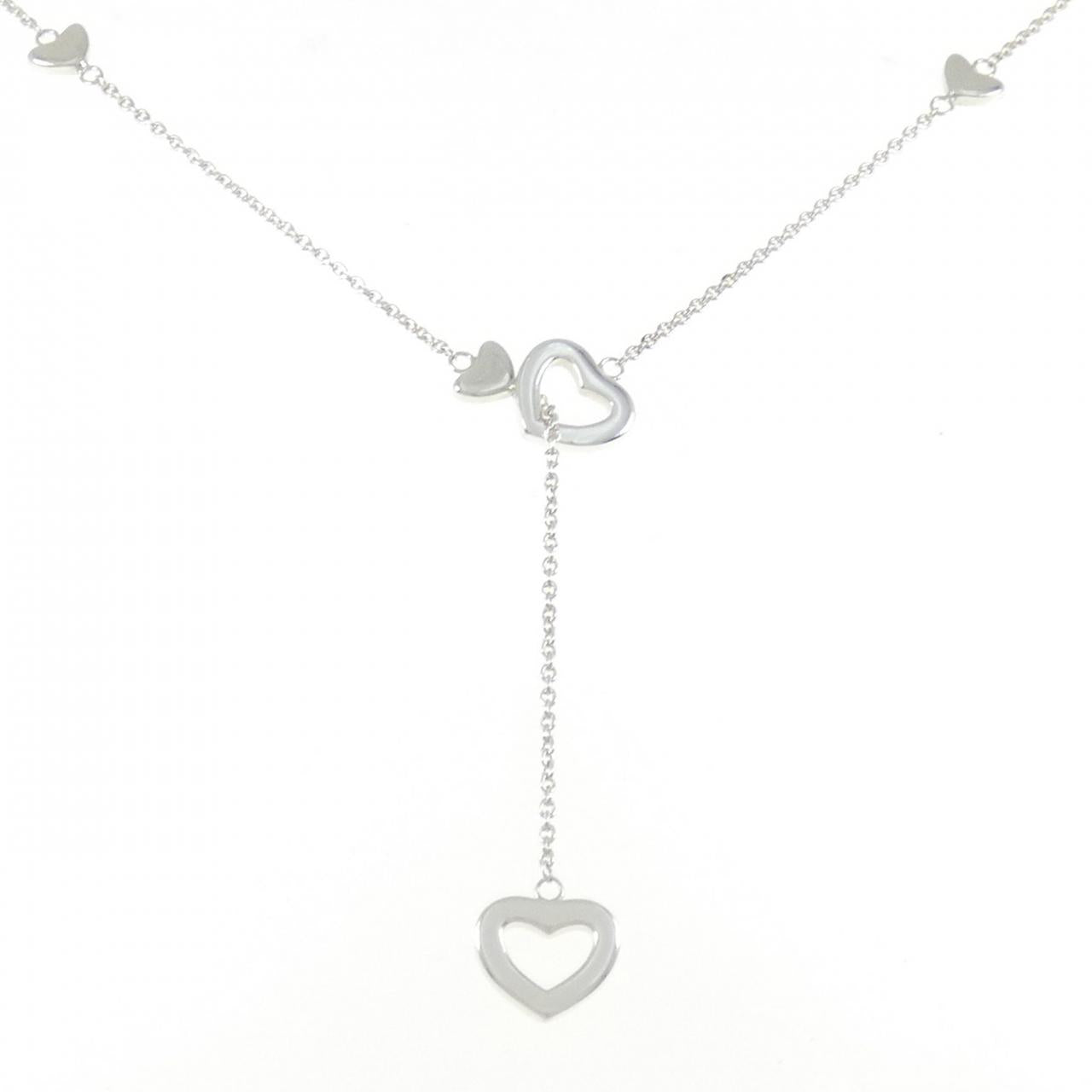 Tiffany Heart Link Lariat 925 Silver Necklace