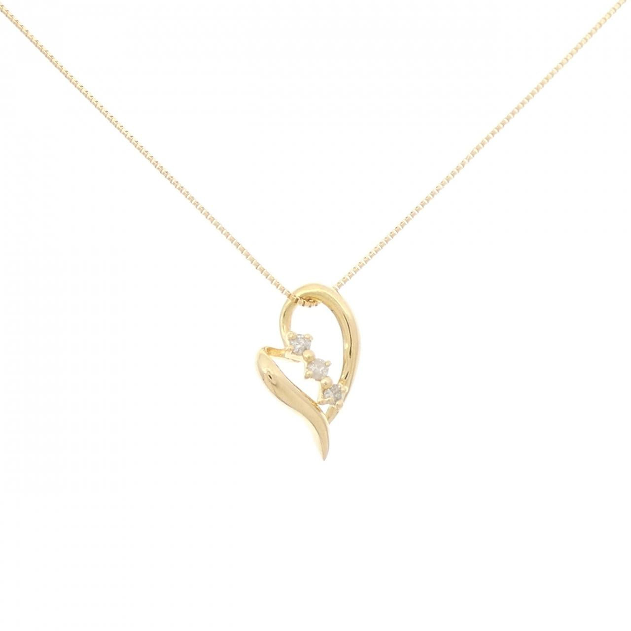Au750 Heart Diamond Necklace
