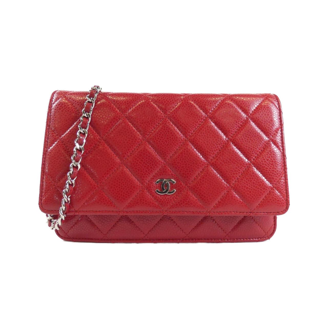 Chanel Timeless Classic Caviar Skin Chain Wallet