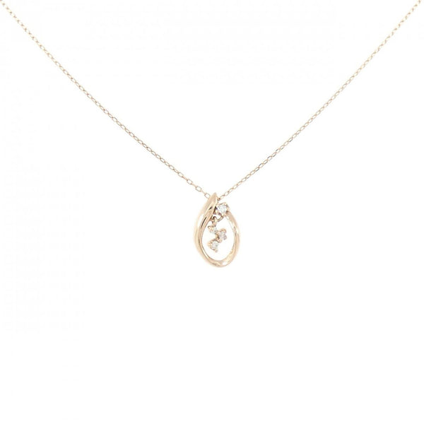 Vendome K10 Pink Gold Diamond Necklace