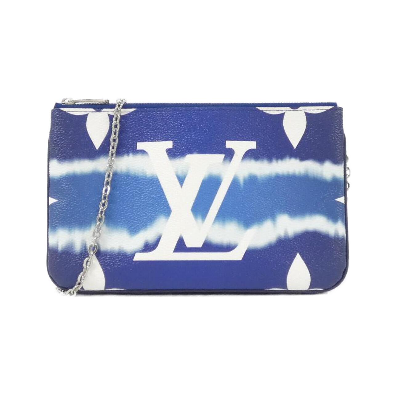 Louis Vuitton LV Escale Pochette Double Zip Coated Canvas Shoulder Bag