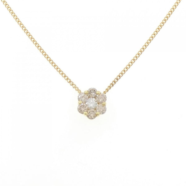 Au750 Diamond Flower Necklace