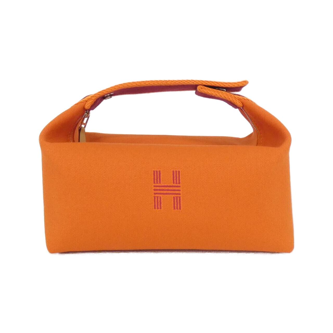 Hermes Brid A Black PM Canvas Pouch