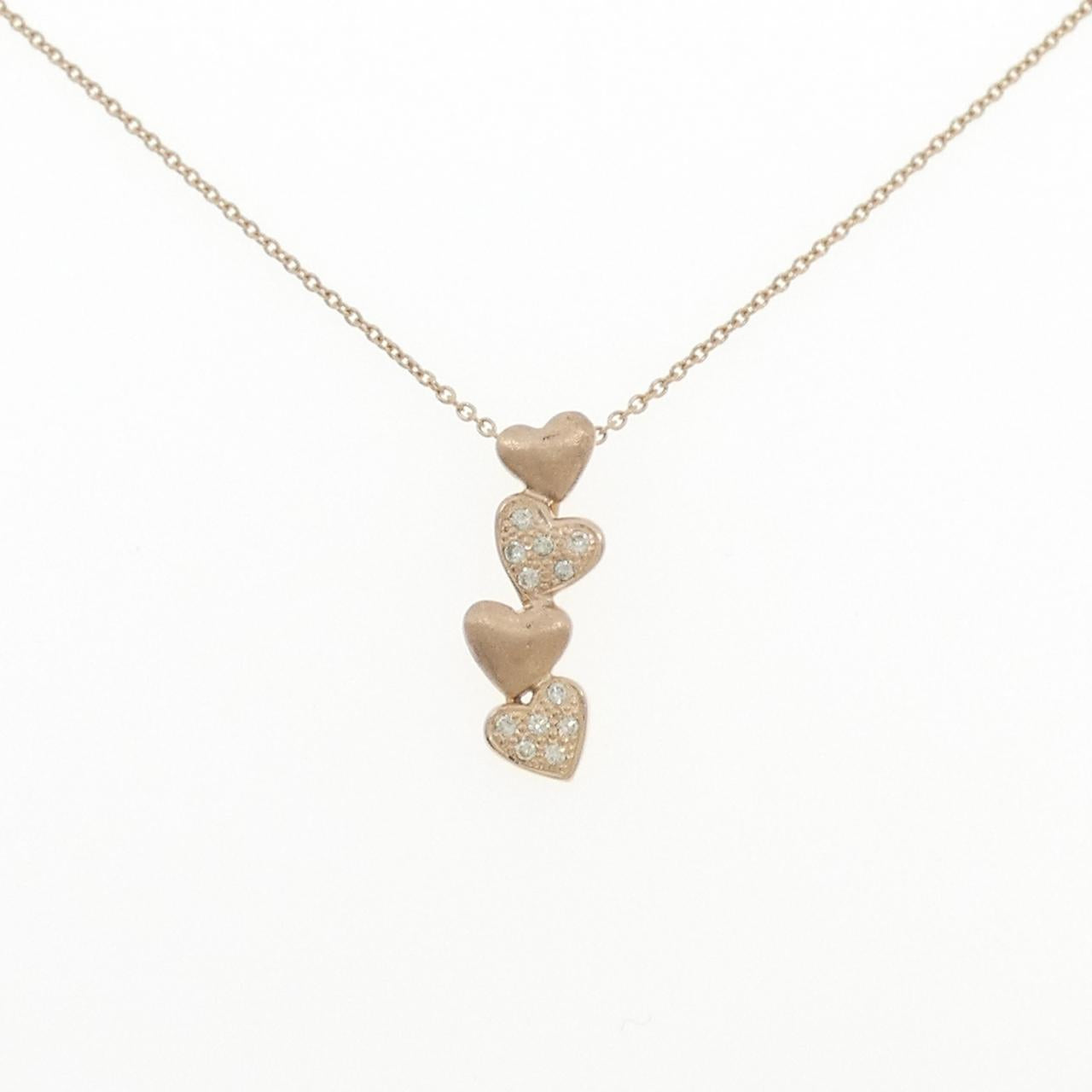 Au750 Heart Diamond Necklace
