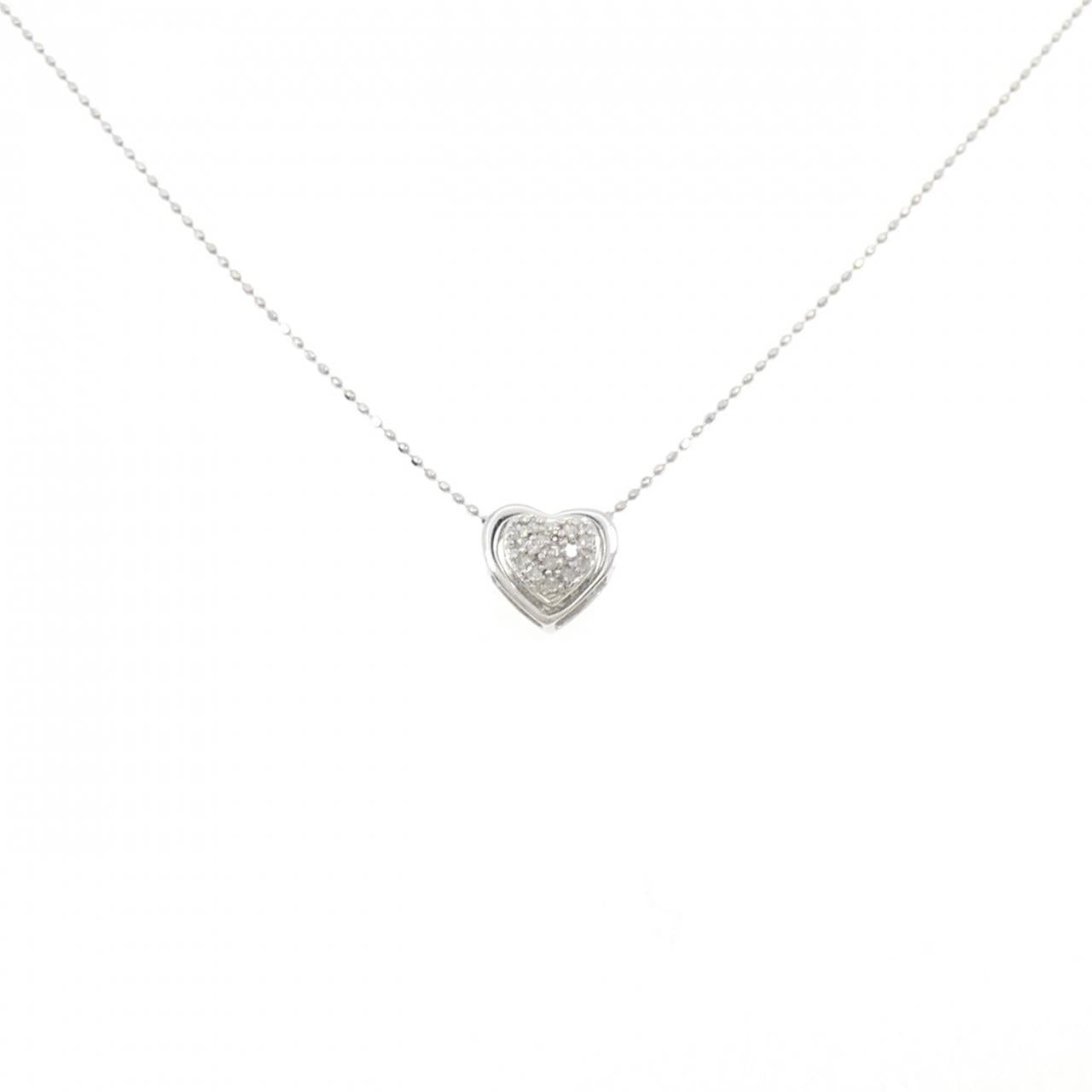 Au750 2way Heart Diamond Necklace