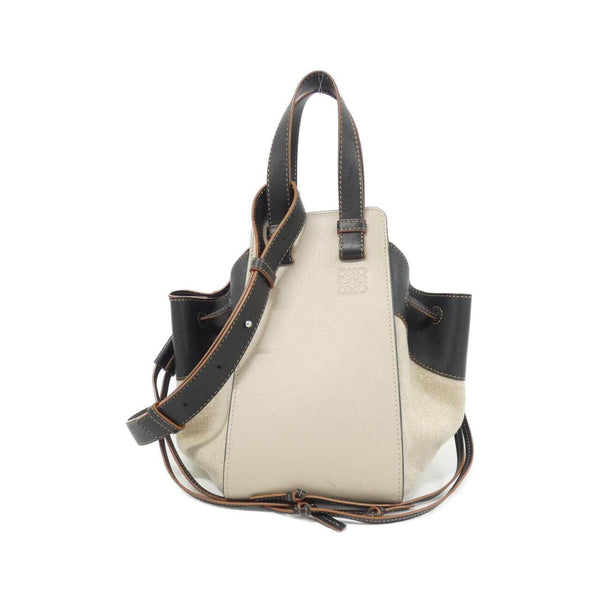 Loewe Hammock Drawstring Small Calf Linen Shoulder Bag